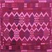 Square Machine Washable Oriental Pink Traditional Rug, wshcon2403pnk