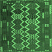 Square Oriental Emerald Green Traditional Rug, con2403emgrn