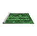 Sideview of Machine Washable Oriental Emerald Green Traditional Area Rugs, wshcon2403emgrn