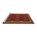 Serging Thickness of Machine Washable Contemporary Sienna Brown Rug, wshcon2404