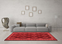 Machine Washable Oriental Red Traditional Rug, wshcon2404red