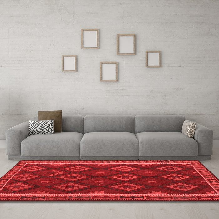 Traditional Red Washable Rugs