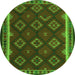 Square Oriental Green Traditional Rug, con2404grn