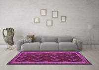 Machine Washable Oriental Purple Traditional Rug, wshcon2404pur