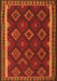 Serging Thickness of Machine Washable Oriental Orange Traditional Area Rugs, wshcon2404org