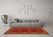 Machine Washable Oriental Orange Traditional Area Rugs in a Living Room, wshcon2404org