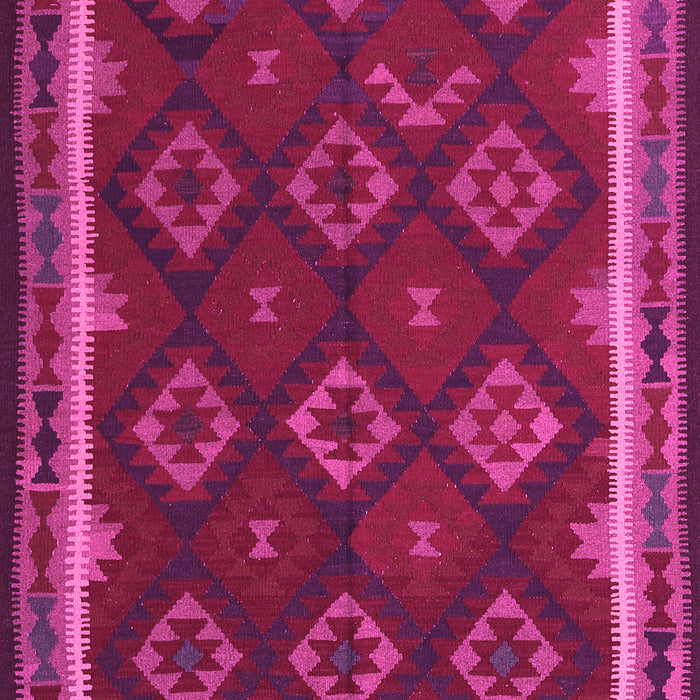 Machine Washable Oriental Pink Traditional Rug, wshcon2404pnk