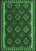 Machine Washable Oriental Emerald Green Traditional Area Rugs, wshcon2404emgrn