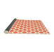 Thickness of Contemporary Deep Peach Orange Trellis Rug, con2405