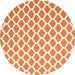 Round Trellis Brown Modern Rug, con2405brn