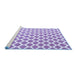 Sideview of Machine Washable Trellis Blue Modern Rug, wshcon2405blu