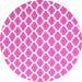 Round Trellis Purple Modern Rug, con2405pur