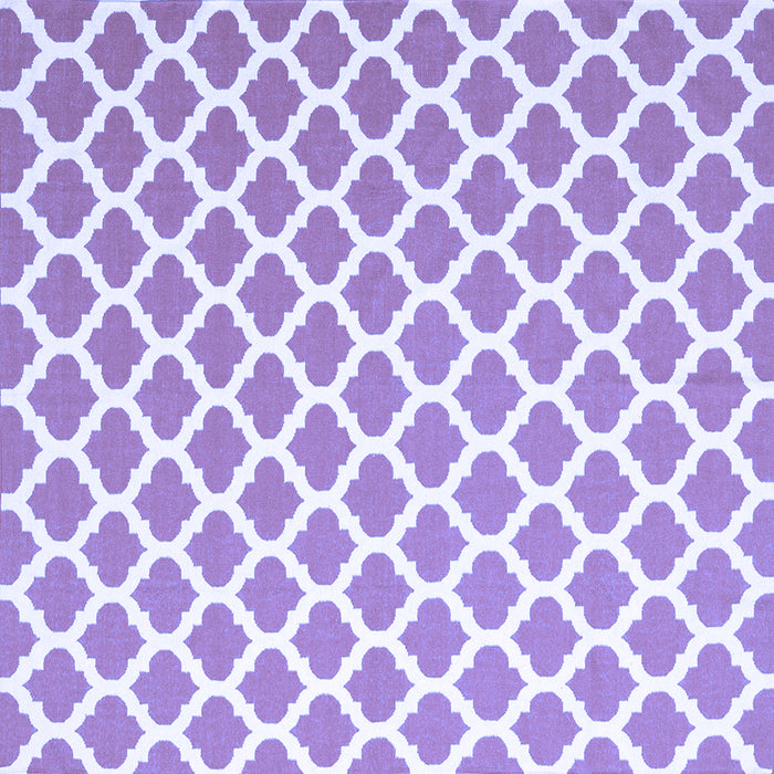 Square Machine Washable Trellis Blue Modern Rug, wshcon2405blu