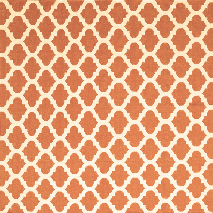 Square Machine Washable Trellis Brown Modern Rug, wshcon2405brn