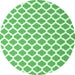 Round Trellis Emerald Green Modern Rug, con2405emgrn