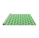 Sideview of Machine Washable Trellis Emerald Green Modern Area Rugs, wshcon2405emgrn