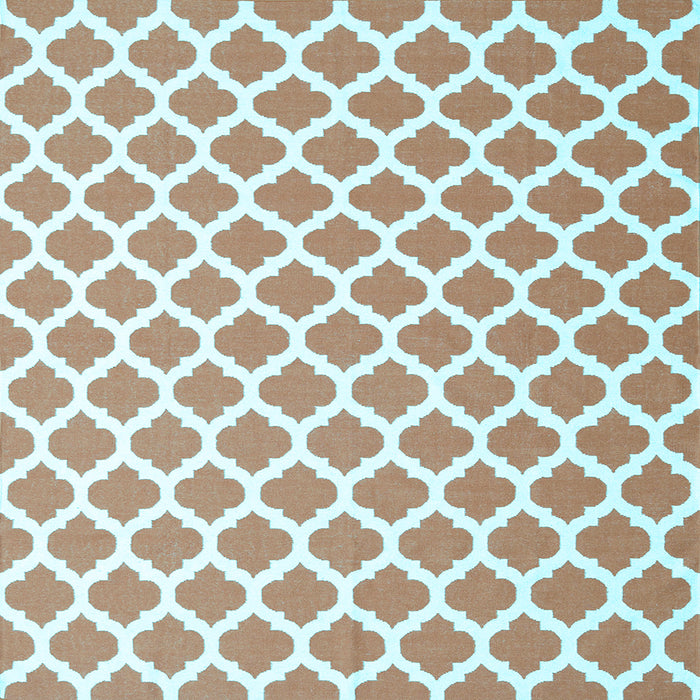 Square Machine Washable Trellis Light Blue Modern Rug, wshcon2405lblu