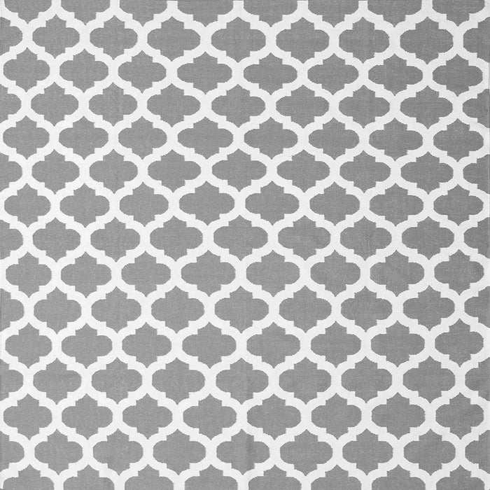 Serging Thickness of Trellis Gray Modern Rug, con2405gry