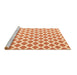 Sideview of Machine Washable Trellis Brown Modern Rug, wshcon2405brn