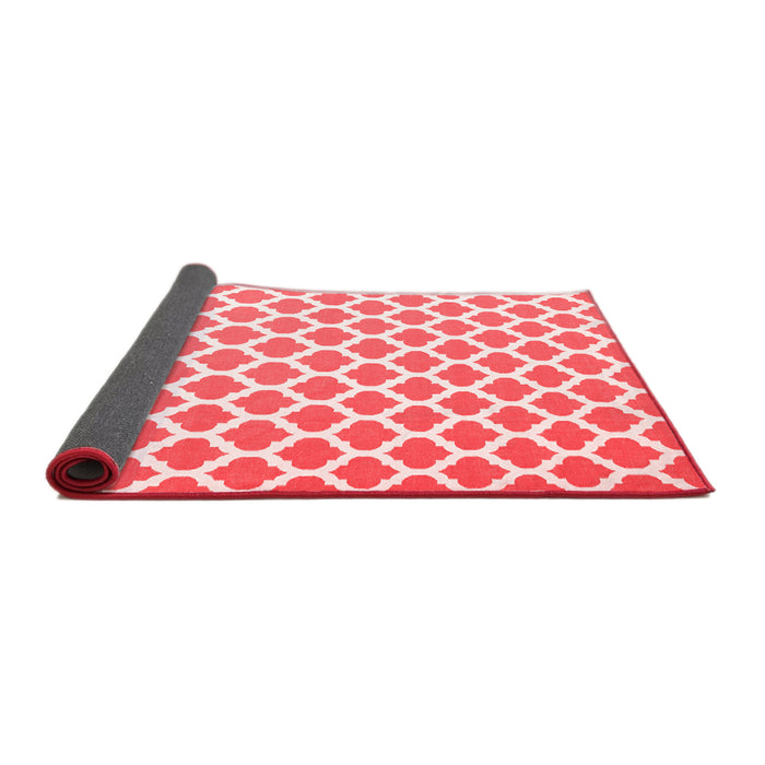 Trellis Red Modern Area Rugs