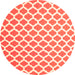 Square Trellis Orange Modern Rug, con2405org