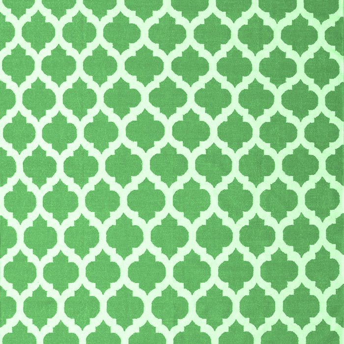 Machine Washable Trellis Emerald Green Modern Area Rugs, wshcon2405emgrn