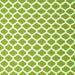 Round Machine Washable Trellis Green Modern Area Rugs, wshcon2405grn