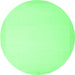 Round Solid Emerald Green Modern Rug, con2406emgrn