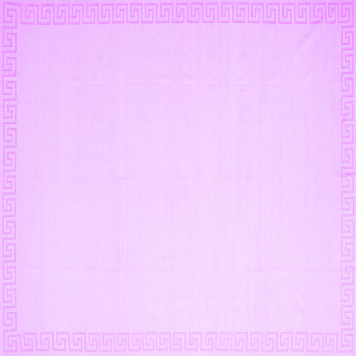 Square Machine Washable Solid Purple Modern Area Rugs, wshcon2406pur