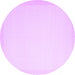 Round Solid Purple Modern Rug, con2406pur