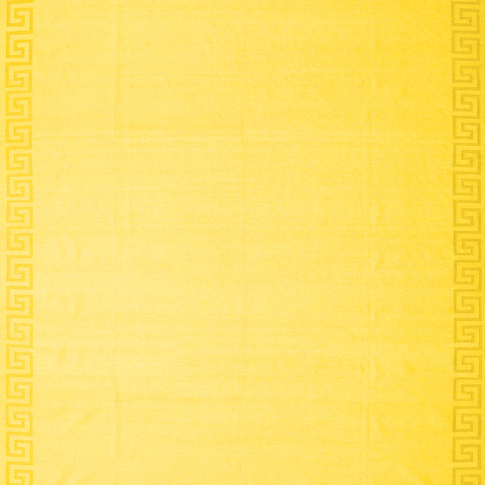 Machine Washable Solid Yellow Modern Rug, wshcon2406yw