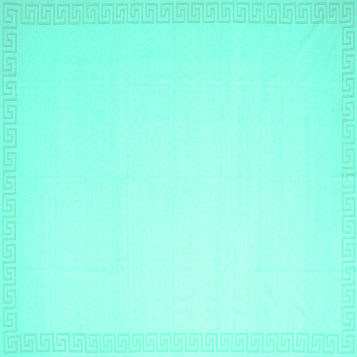 Square Solid Turquoise Modern Rug, con2406turq