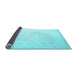 Sideview of Solid Light Blue Modern Rug, con2406lblu