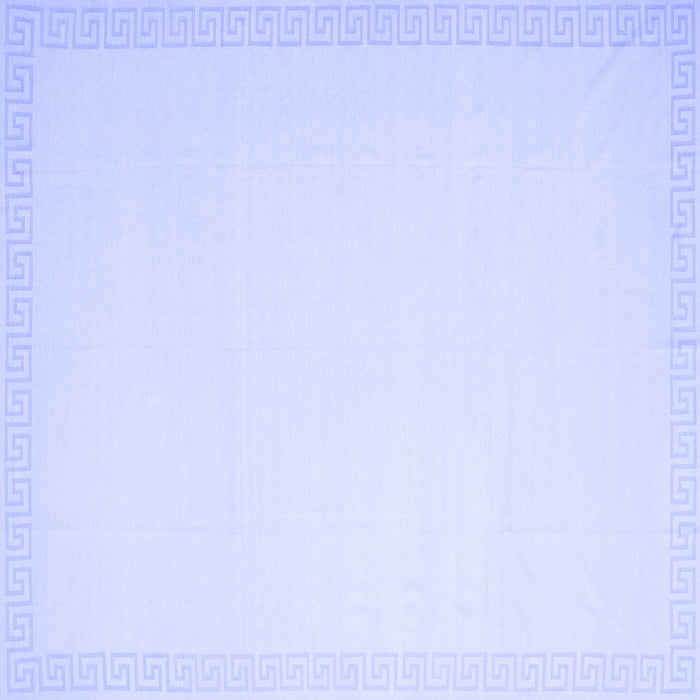 Square Machine Washable Solid Blue Modern Rug, wshcon2406blu