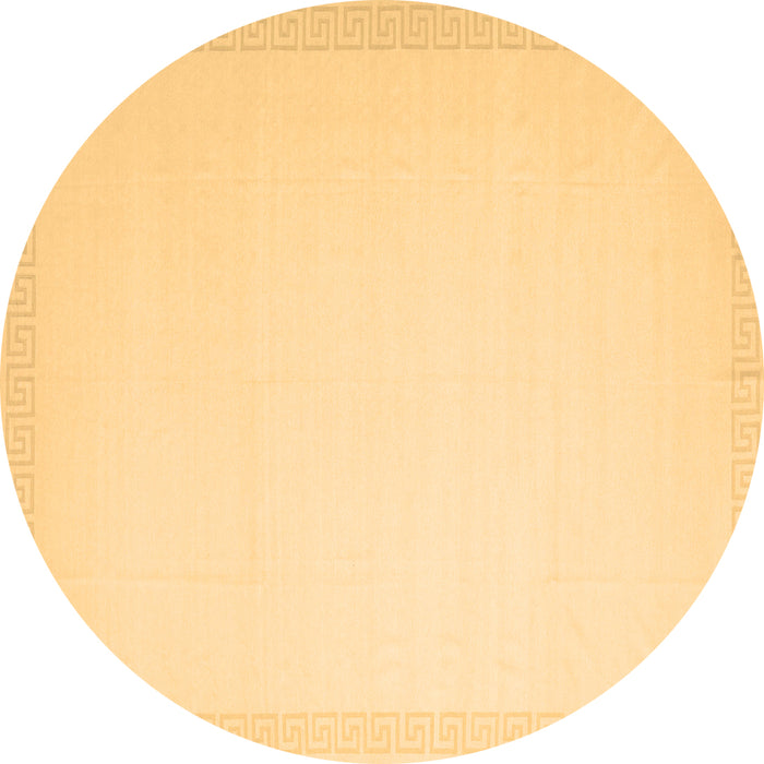 Round Machine Washable Solid Brown Modern Rug, wshcon2406brn