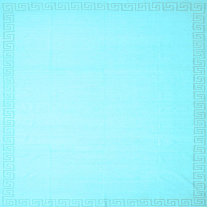 Square Machine Washable Solid Light Blue Modern Rug, wshcon2407lblu