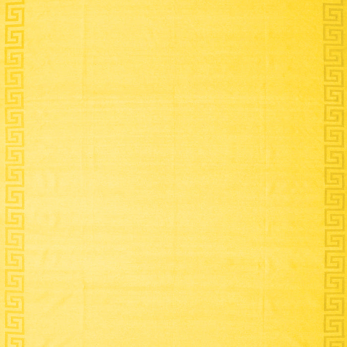 Machine Washable Solid Yellow Modern Rug, wshcon2407yw
