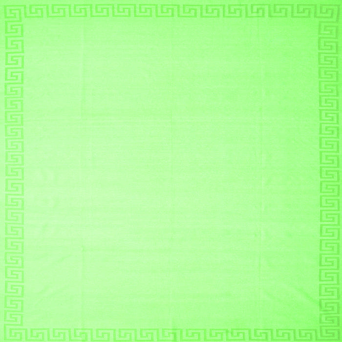 Serging Thickness of Solid Green Modern Rug, con2407grn