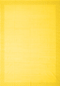 Solid Yellow Modern Rug, con2407yw