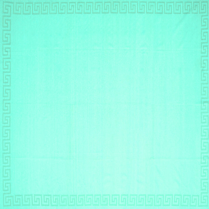 Square Solid Turquoise Modern Rug, con2407turq
