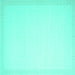 Square Solid Turquoise Modern Rug, con2407turq