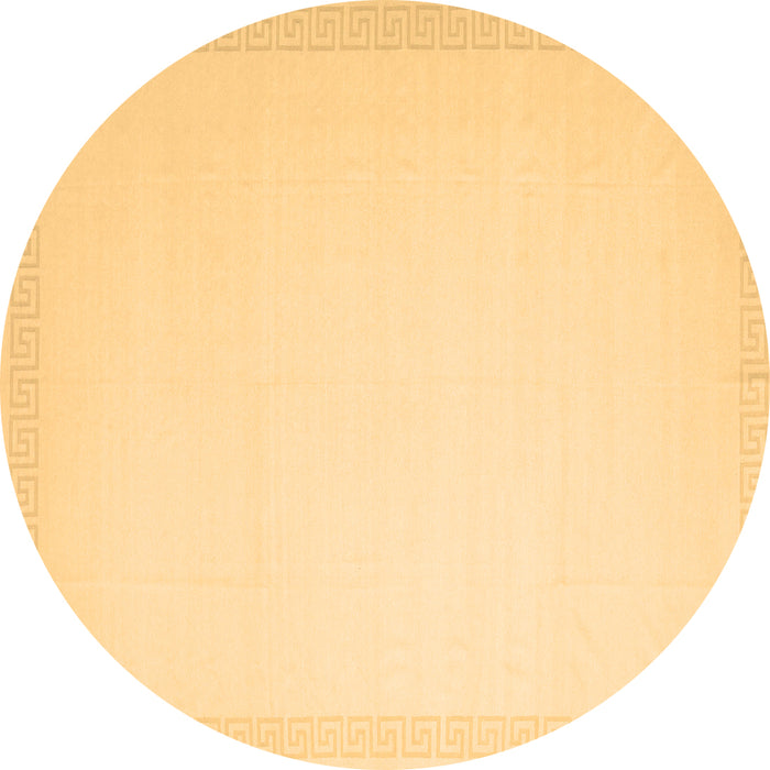 Round Machine Washable Solid Brown Modern Rug, wshcon2407brn
