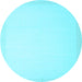 Round Solid Light Blue Modern Rug, con2407lblu