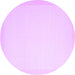 Round Solid Purple Modern Rug, con2407pur