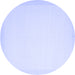 Round Solid Blue Modern Rug, con2407blu