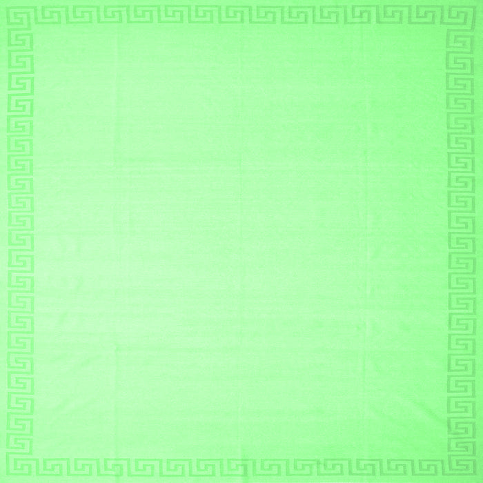 Square Machine Washable Solid Emerald Green Modern Area Rugs, wshcon2408emgrn