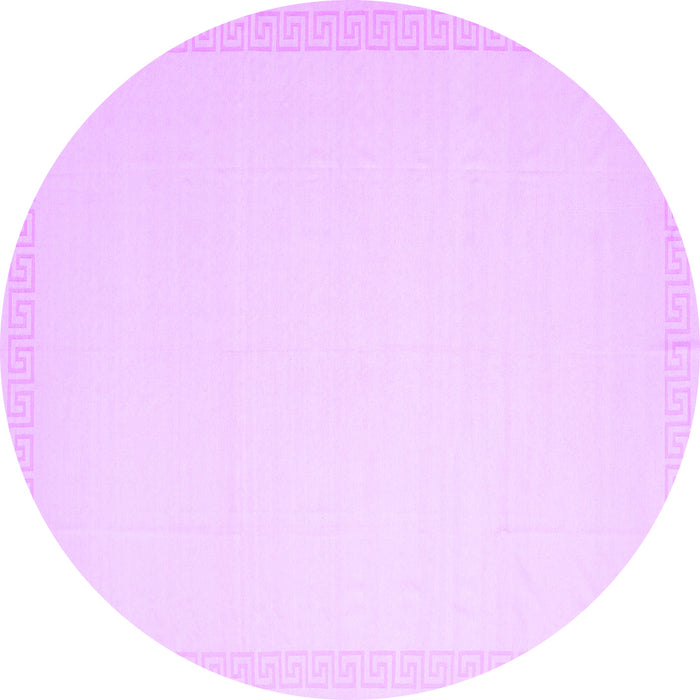 Round Solid Purple Modern Rug, con2408pur