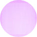 Round Solid Purple Modern Rug, con2408pur