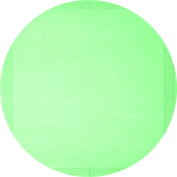 Round Solid Emerald Green Modern Rug, con2408emgrn