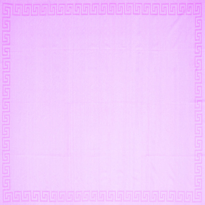 Square Machine Washable Solid Purple Modern Area Rugs, wshcon2408pur